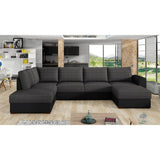 Maxima House MATTEO Sectional Sleeper Sofa Black - MIR017