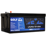 WEIZE 76.8V 65AH LiFePO4 Golf Cart Battery, 4992Wh Bluetooth Lithium Battery - BAC-0118