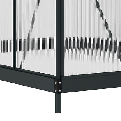 Outsunny BloomGreen 6' x 8' Greenhouse with Rain Gutter and Roof Vent Gray - 845-059GY