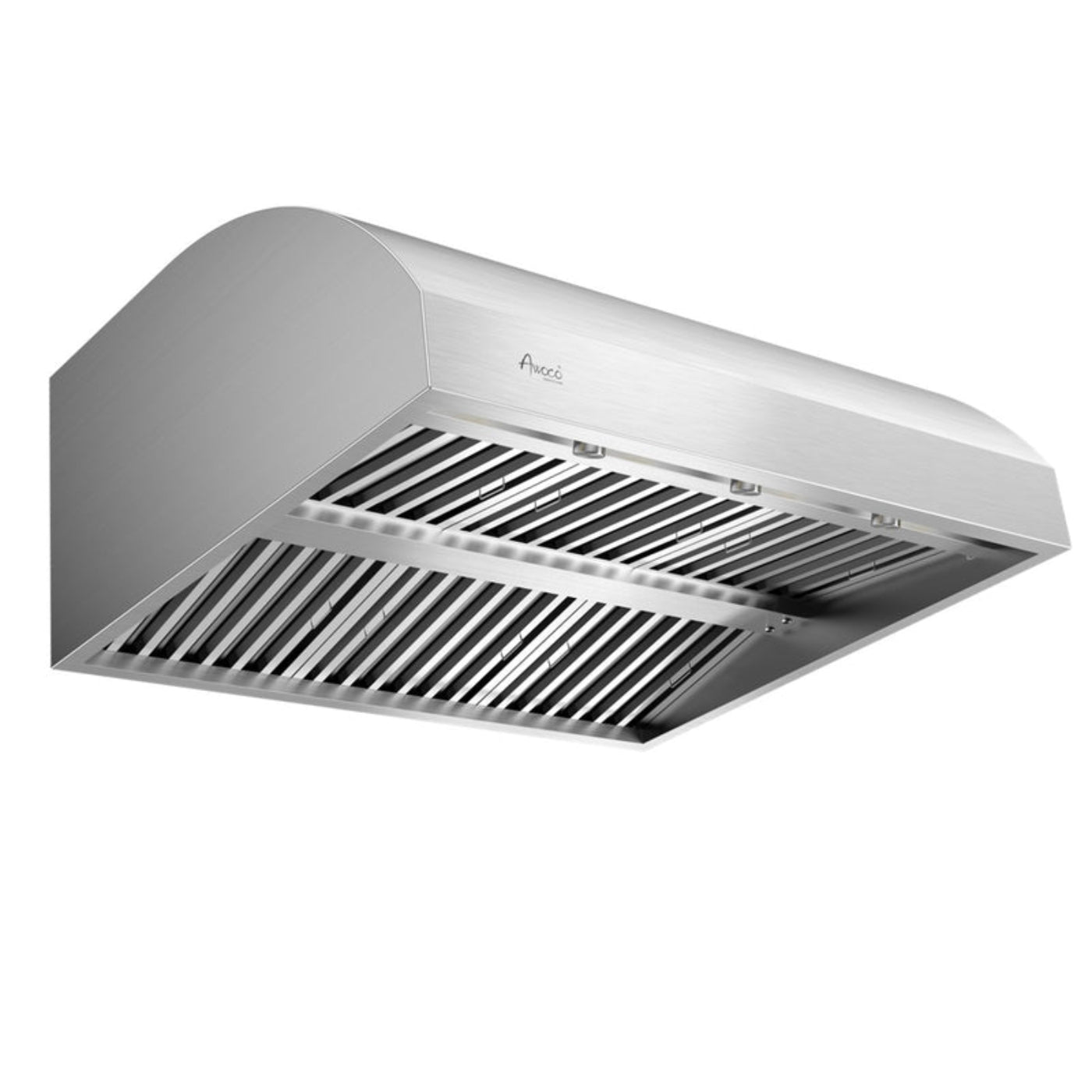 Awoco 42” Outdoor BBQ Vent Hood 17” High Type 304 Stainless Steel, 4 Speeds 2000 CFM, Dual Blowers, Adjustable LED Lights, 8” Round Top Vent - AWC-RH-WM-BBQ42