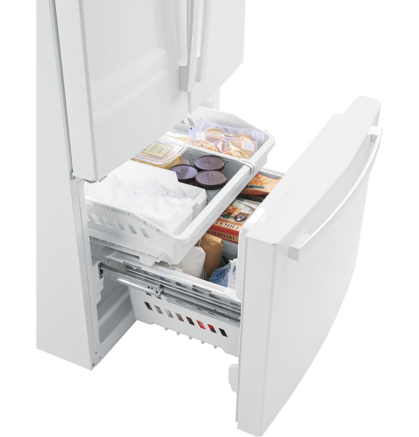 GE APPLIANCES GNE25JGKWW GE® ENERGY STAR® 24.7 Cu. Ft. French-Door Refrigerator - GNE25JGKWW-KT