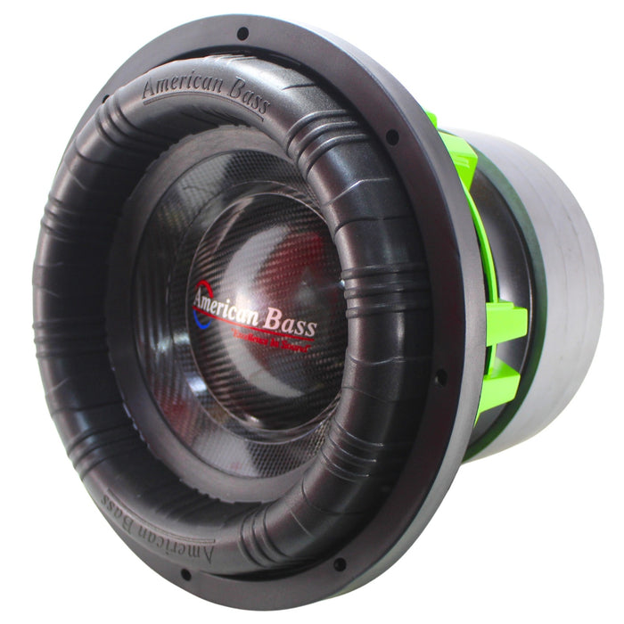 American Bass Godzilla Green/Black 12" Dual 1 Ohm 12000W Peak Sub - AB-GODZILLA-12-D1