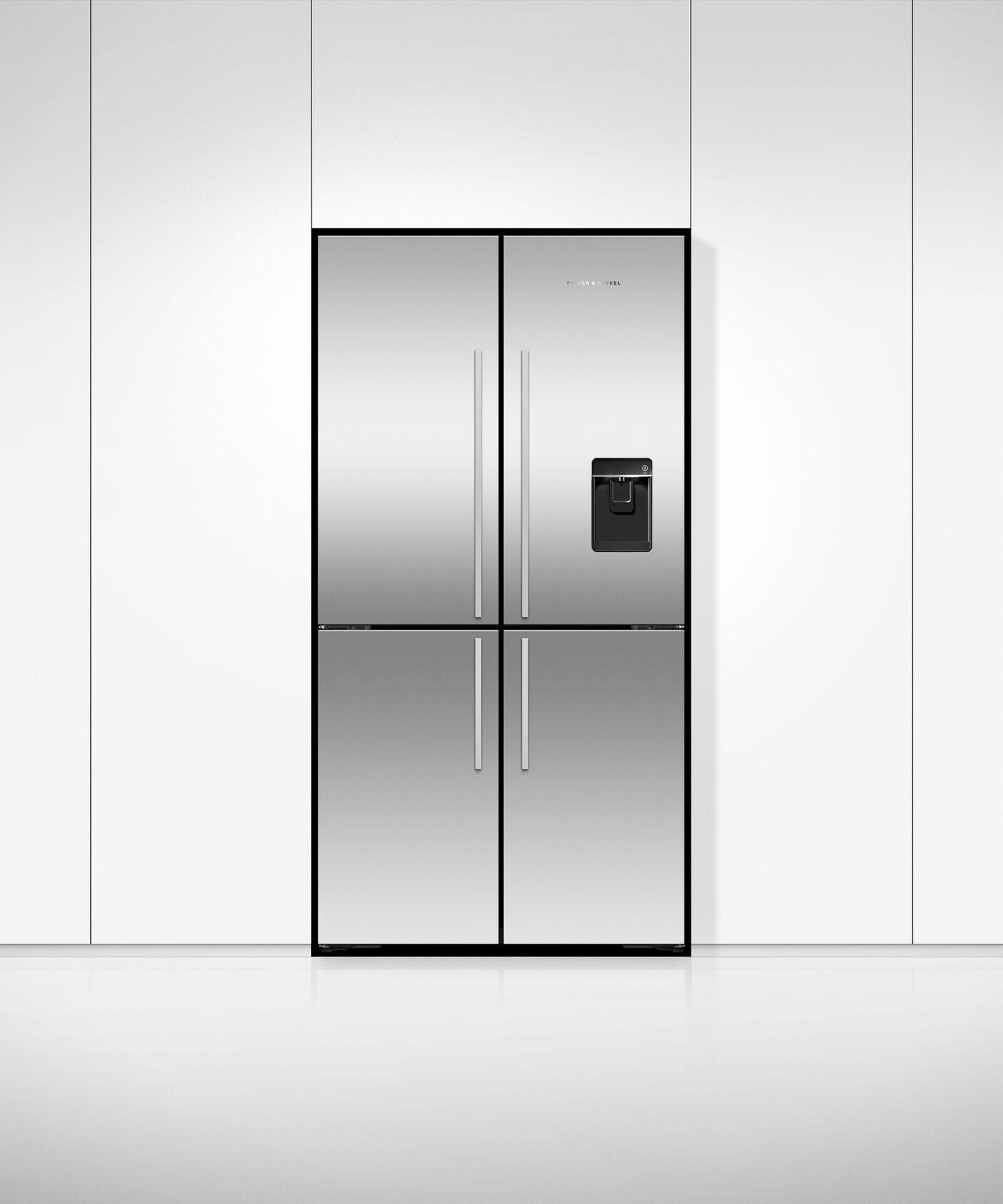 FISHER & PAYKEL RF203QDUVX1 Freestanding Quad Door Refrigerator Freezer, 36", 18.9 cu ft, Ice & Water - RF203QDUVX1-KT