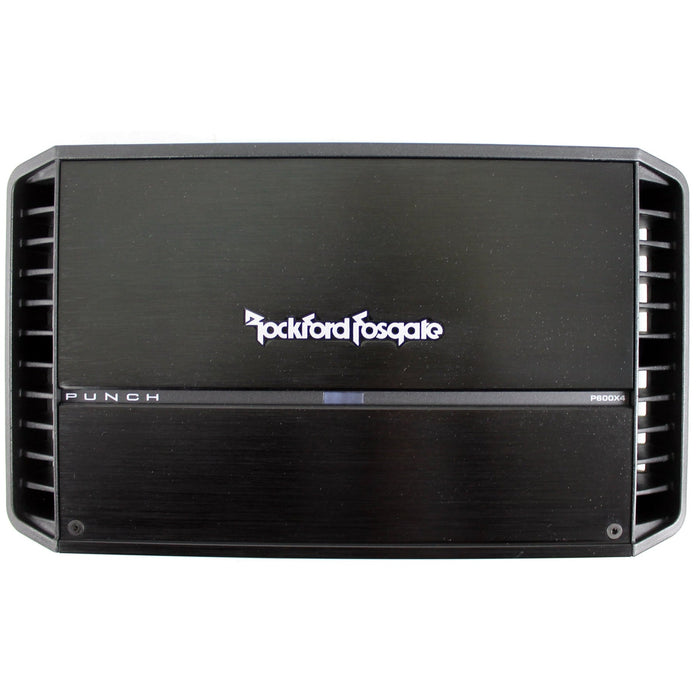 New Rockford Fosgate P600X4 600 Watt 4-Channel Class AB Car Audio Amp 4 Pack - 194258