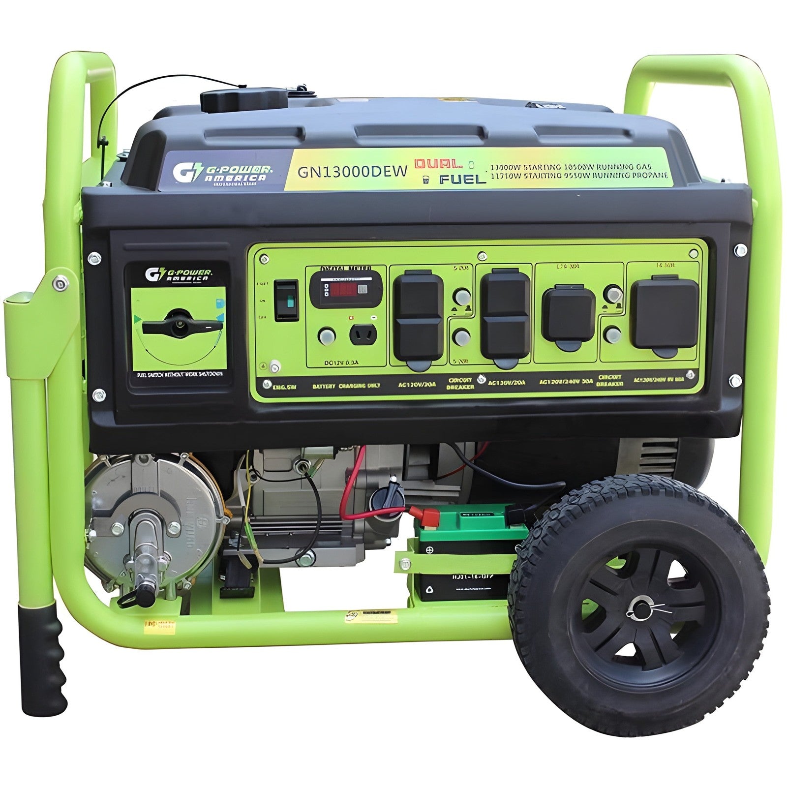 Green-Power 10000/7500-Watt Dual Fuel Gas and Propane Generator - GN10000DEW