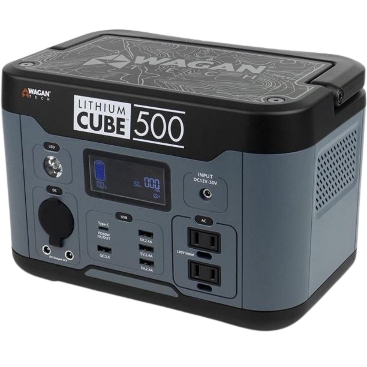 Wagan Lithium Cube 500 Portable Power Station 515Wh Backup Lithium Battery New - 8834