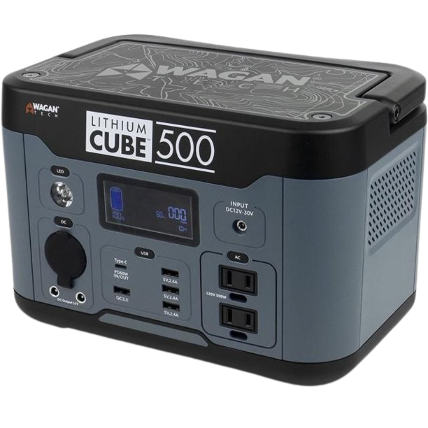 Wagan Lithium Cube 500 Portable Power Station 515Wh Backup Lithium Battery New - 8834