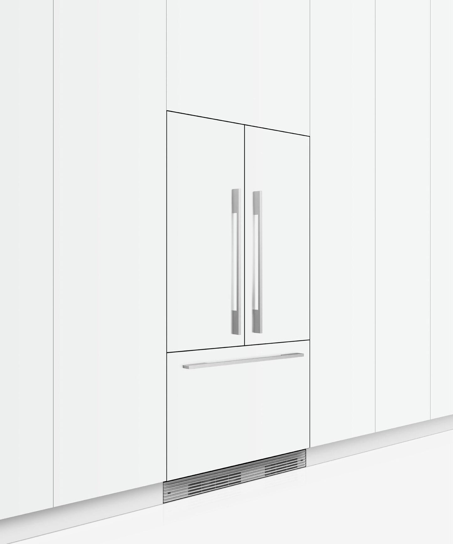 FISHER & PAYKEL RS36A72J1N Integrated French Door Refrigerator Freezer, 36", Ice - RS36A72J1N-KT