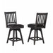 ECI Furniture Ashford 24" Slat Back Swivel Counter Stool With Vinyl Seat Set of 2 - EC-1859-23-CS