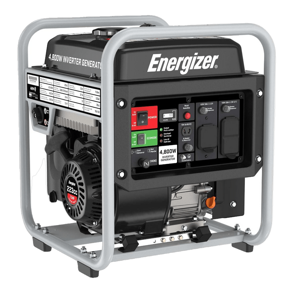 Energizer eZV4800 3600W/4800W Gas Powered Open Frame Inverter Generator New - eZV4800