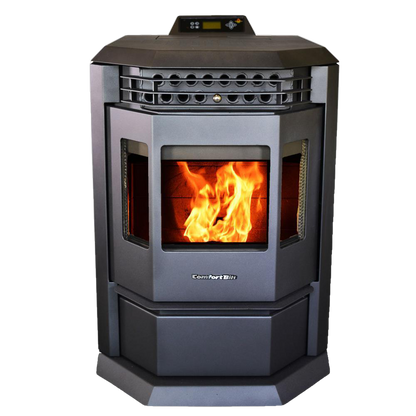 ComfortBilt HP22 2,800 sq. ft. EPA Pellet Stove with Auto Ignition 55 lb Hopper Capacity Black New - HP22