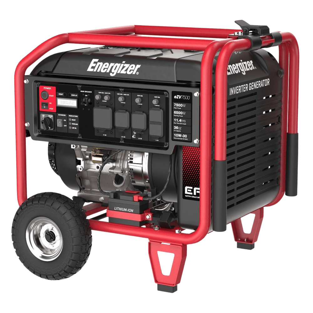 Energizer 6500W/7500W EFI 50 Amp Electronic Fuel Injection Electric Start Inverter - eZV7500