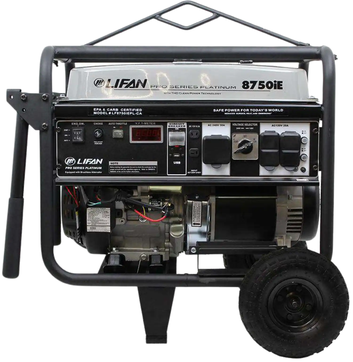 Lifan  Platinum Series 8000W/8750W Electric Start Generator New - LF8750iEPL-RV
