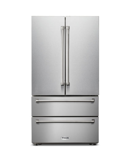 Thor Kitchen 3-Piece Appliance Package - 30-Inch Propane Gas Range, Dishwasher & Refrigerator in Stainless Steel - APR3-LRG30-LP