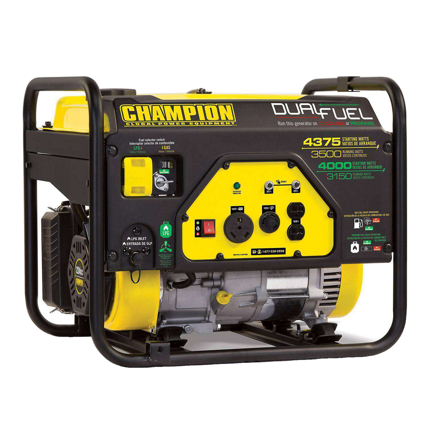 Champion 3500W/4375W Dual Fuel Gas Generator Manufacturer RFB - 100401R