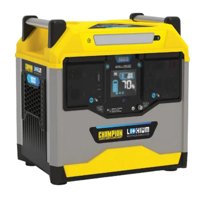 Champion 1600/3200-Watt Portable Lithium-Ion Battery Solar Generator New - 100594
