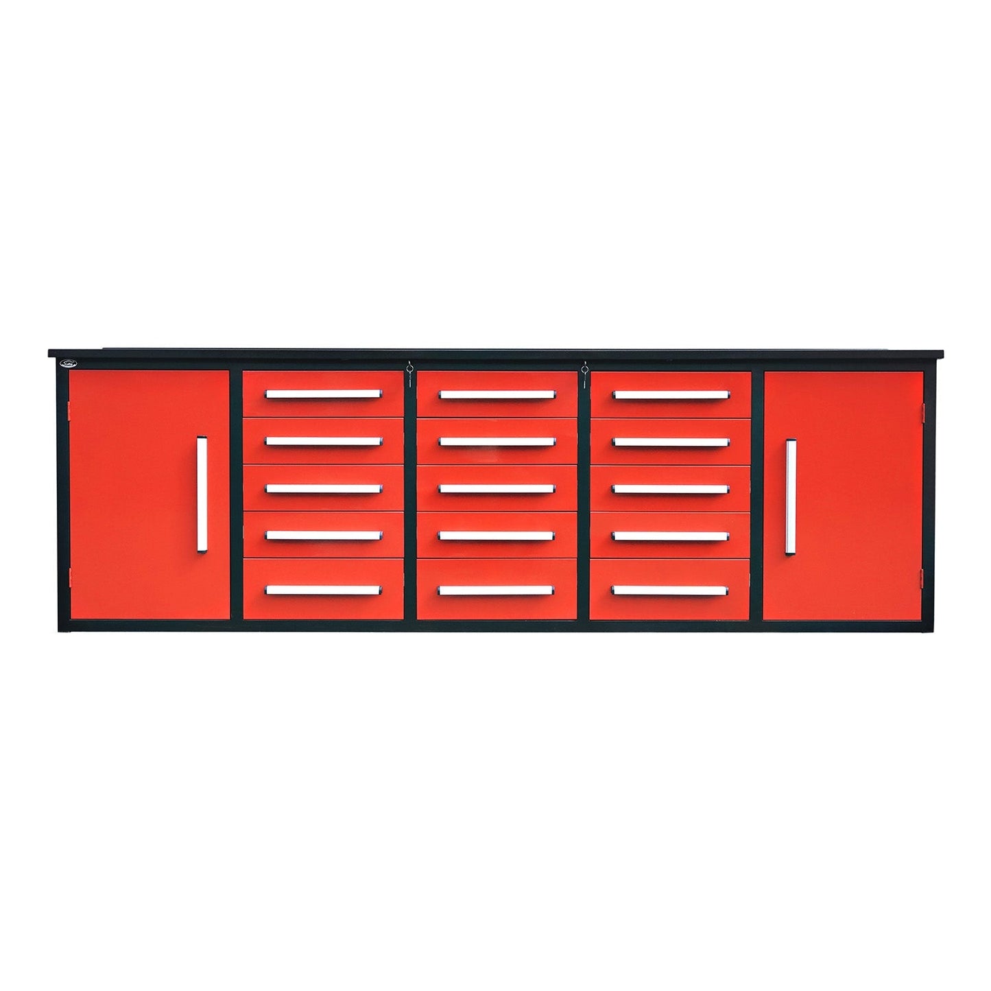 Chery Industrial 10ft Workbench Storage Cabinet with 15 Drawers & 2 Cabinets - WW000179