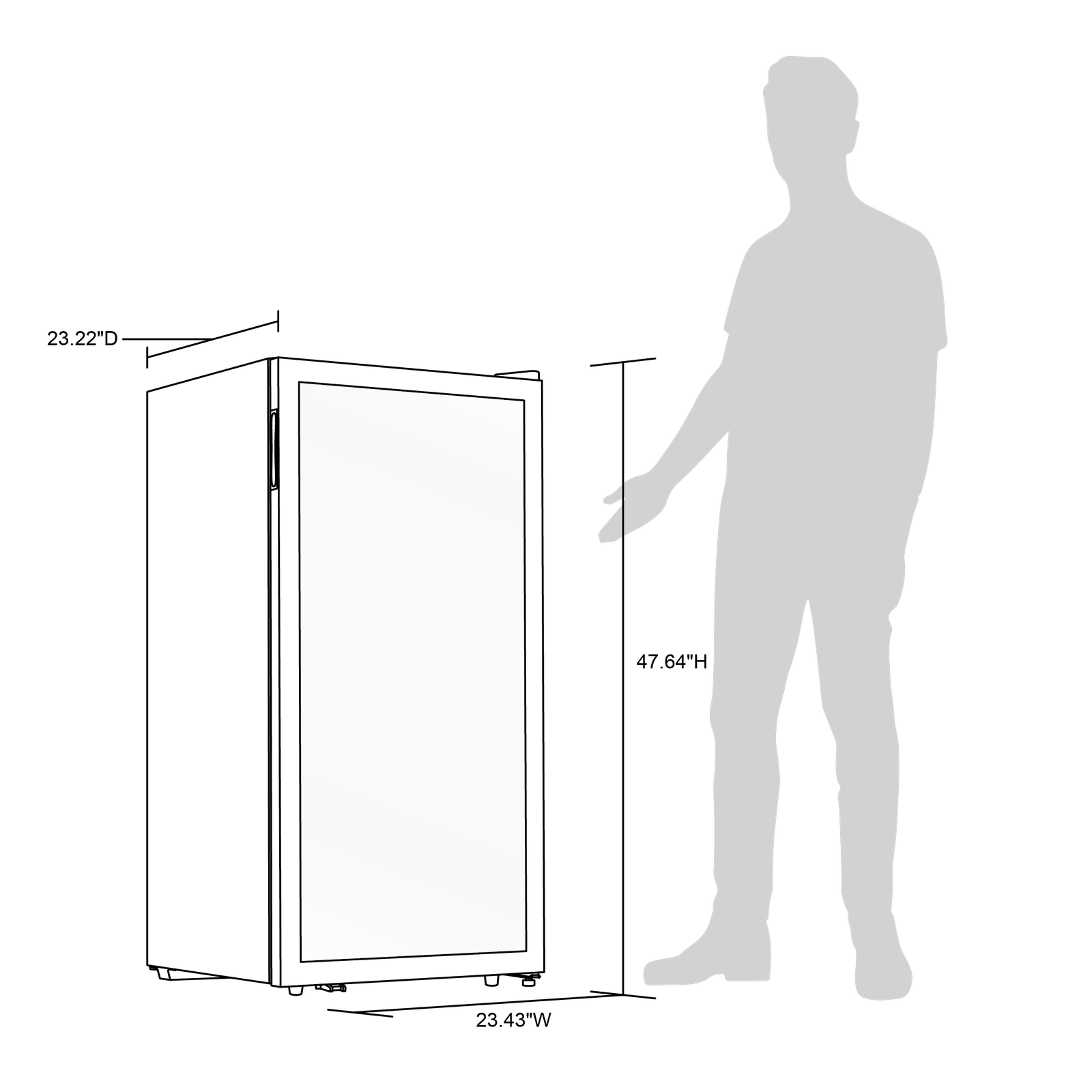 Newair - 76-Bottle Dual-Zone Freestanding Wine Cooler w/ Low-Vibration Ultra-Quiet Inverter Compressor NWC076SS00