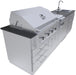 Sunstone Metal Products HOUSTON 9'-8" Grill/Double Burner/Bar Sink & Fridge Island Package SCPHOUSTON