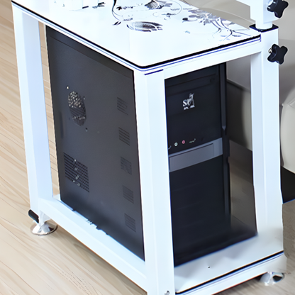 Kinnls WS-66 Mobile Standing Computer Workstation with Adjustable Monitor & Keyboard Tray