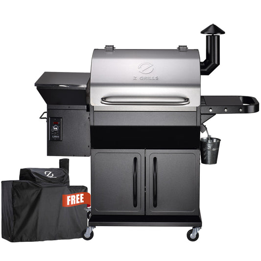 Z Grills 1000D3E Pellet Grill & Smoker with PID Controller 1000D3E - STAINLESS STEEL - ZPG-1000D3E