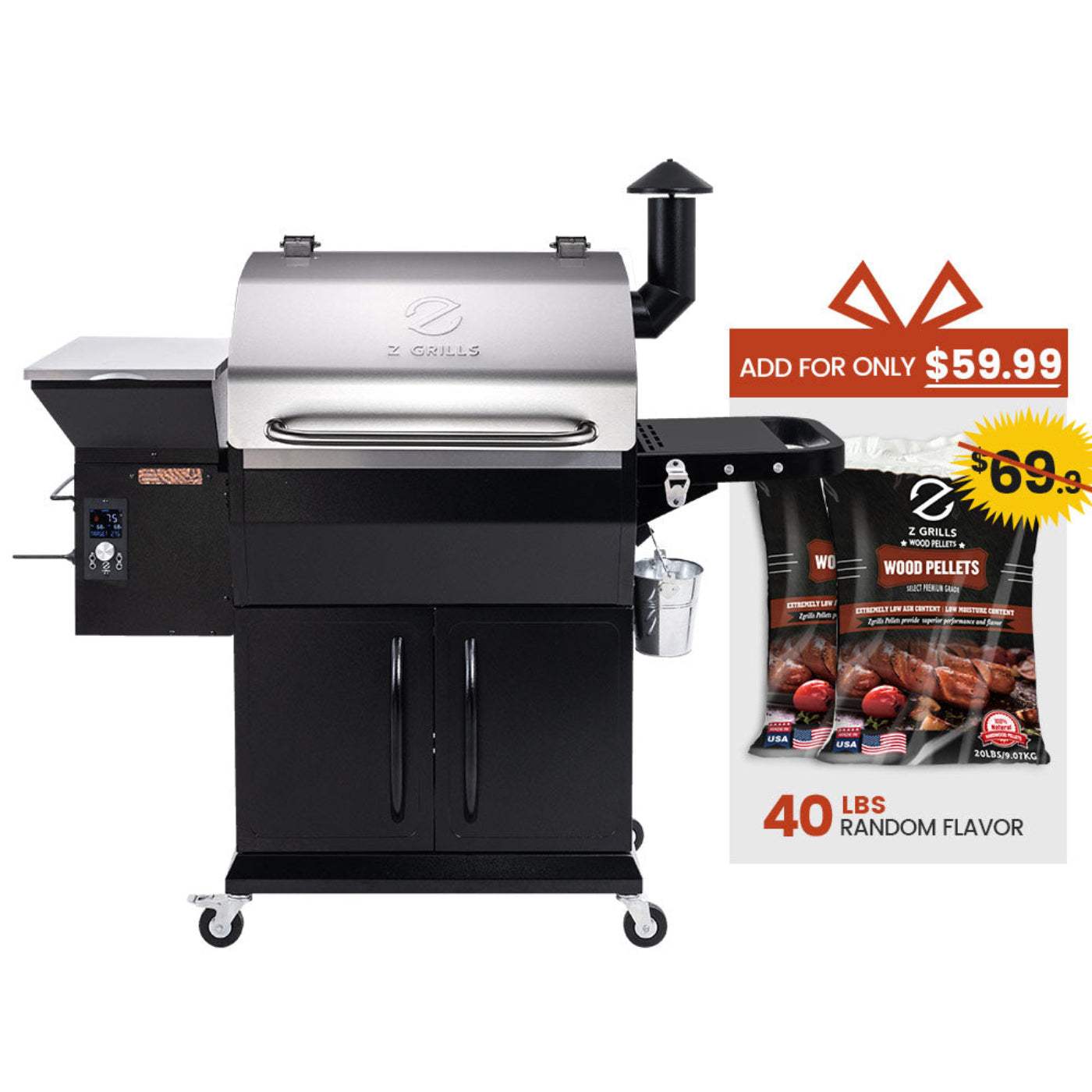 Z Grills BBQ LEGEND 1000D4E WIFI - STAINLESS STEEL - ZPG-1000D4E