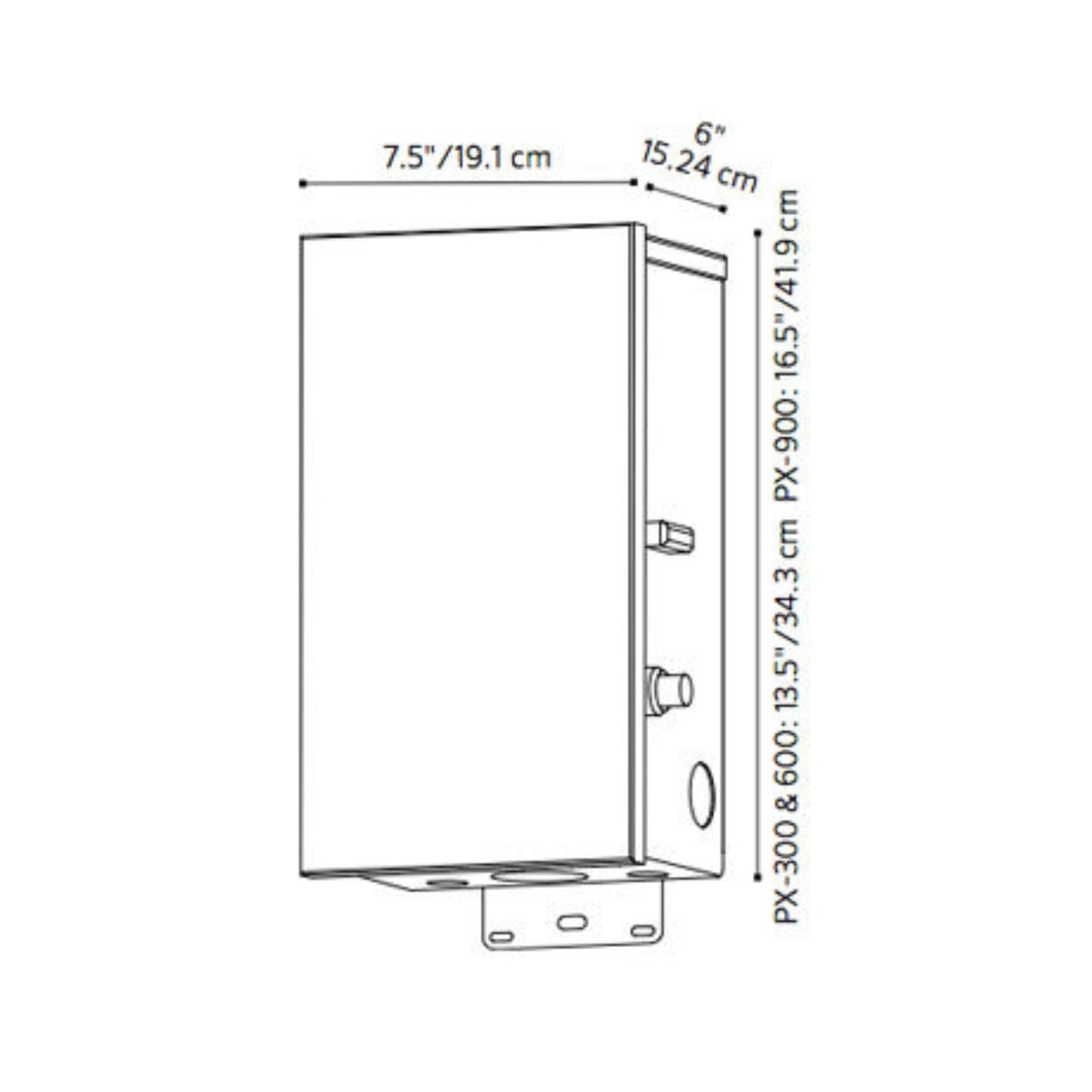 FX Luminaire 900 Watt PX Multi-Tap Transformer, Stainless Steel, with Timer - PX900TSS