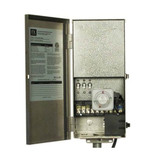 FX Luminaire 300 Watt PX Multi-Tap Transformer, Stainless Steel, with Timer - PX300TSS