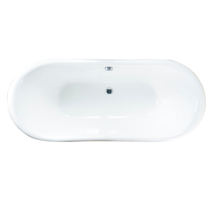 Akicon Custom Double Slipper Cast Iron Skirted Tub - AKBT31008-SS