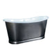 Akicon Custom Double Slipper Cast Iron Skirted Tub - AKBT31008-SS