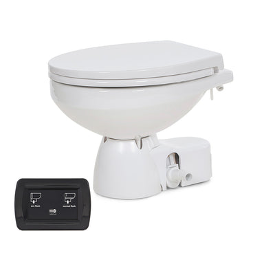 Jabsco Quiet Flush E2 Fresh Water Toilet Regular Bowl - 12V Soft Close Lid - 38045-4192RSP