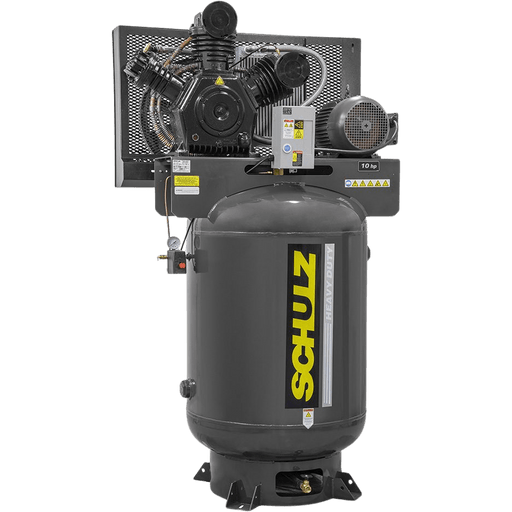 Schulz V-Series Air Compressor 10 HP 120 gal. 2-Stage 208-230V 3-Phase Vertical New - 10120VW40X-3