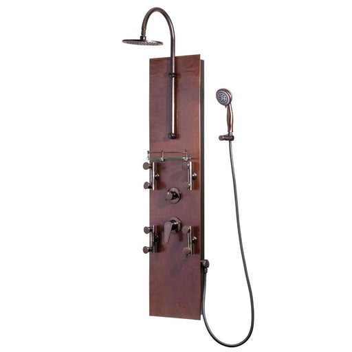 Pulse Showerspas Hammered Copper Orb Shower Panel - Mojave Showerspa 1016