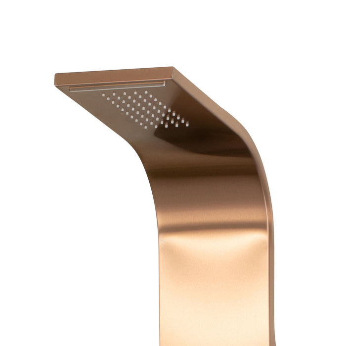 Pulse Showerspas Brushed Bronze Stainless Steel Shower Panel - Santa Cruz Showerspa - 1033