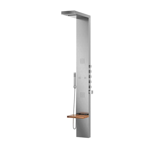 Pulse Showerspas Matte Brushed Stainless Steel Shower Panel - Oahu Showerspa 1035