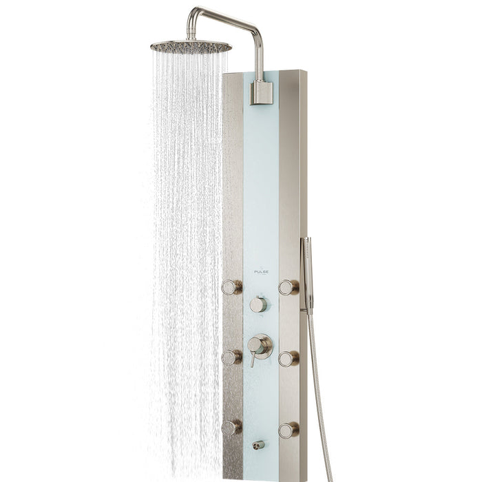 Pulse Showerspas Seafoam Glass Shower Panel - Tropicana Showerspa - 1039W-BN