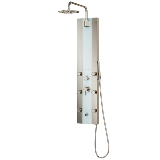 Pulse Showerspas Seafoam Glass Shower Panel - Tropicana Showerspa - 1039W-BN