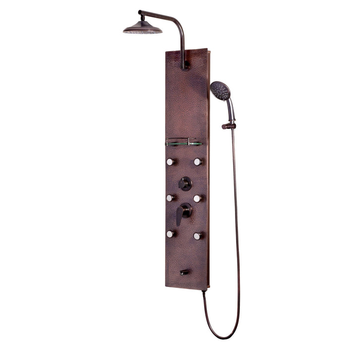 Pulse Showerspas Hammered Copper Orb Shower Panel - Sedona Showerspa - 1041