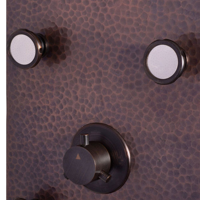 Pulse Showerspas Hammered Copper Orb Shower Panel - Sedona Showerspa - 1041