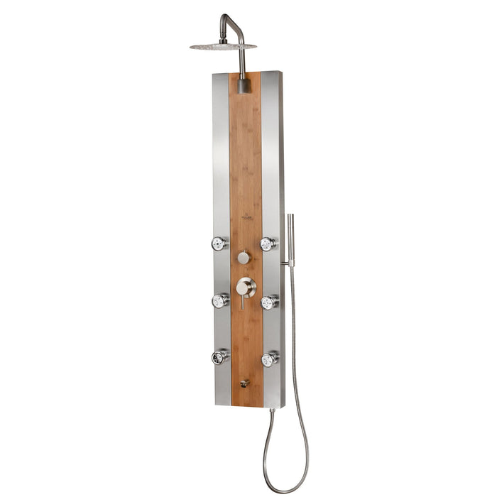 Pulse Showerspas Bamboo Shower Panel - Bali Showerspa 1050