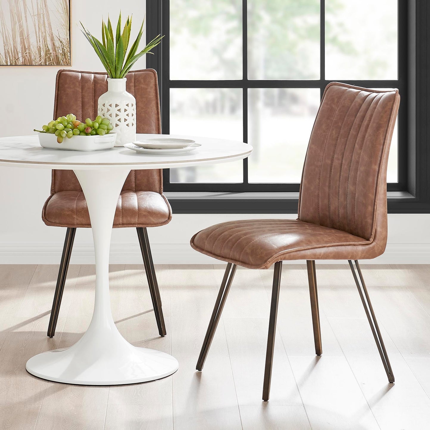 New Pacific Direct Reino PU Dining Side Chair, (Set of 2)  - 1060024-215