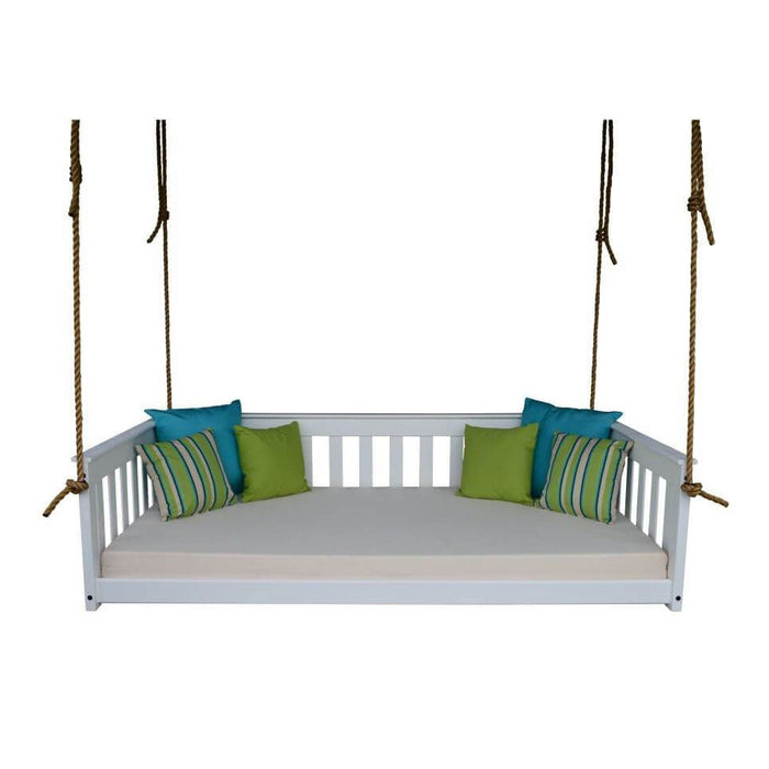 A&L Furniture Versaloft Mission Style Hanging Day Bed with Ropes - Twin & Full Size - Pine