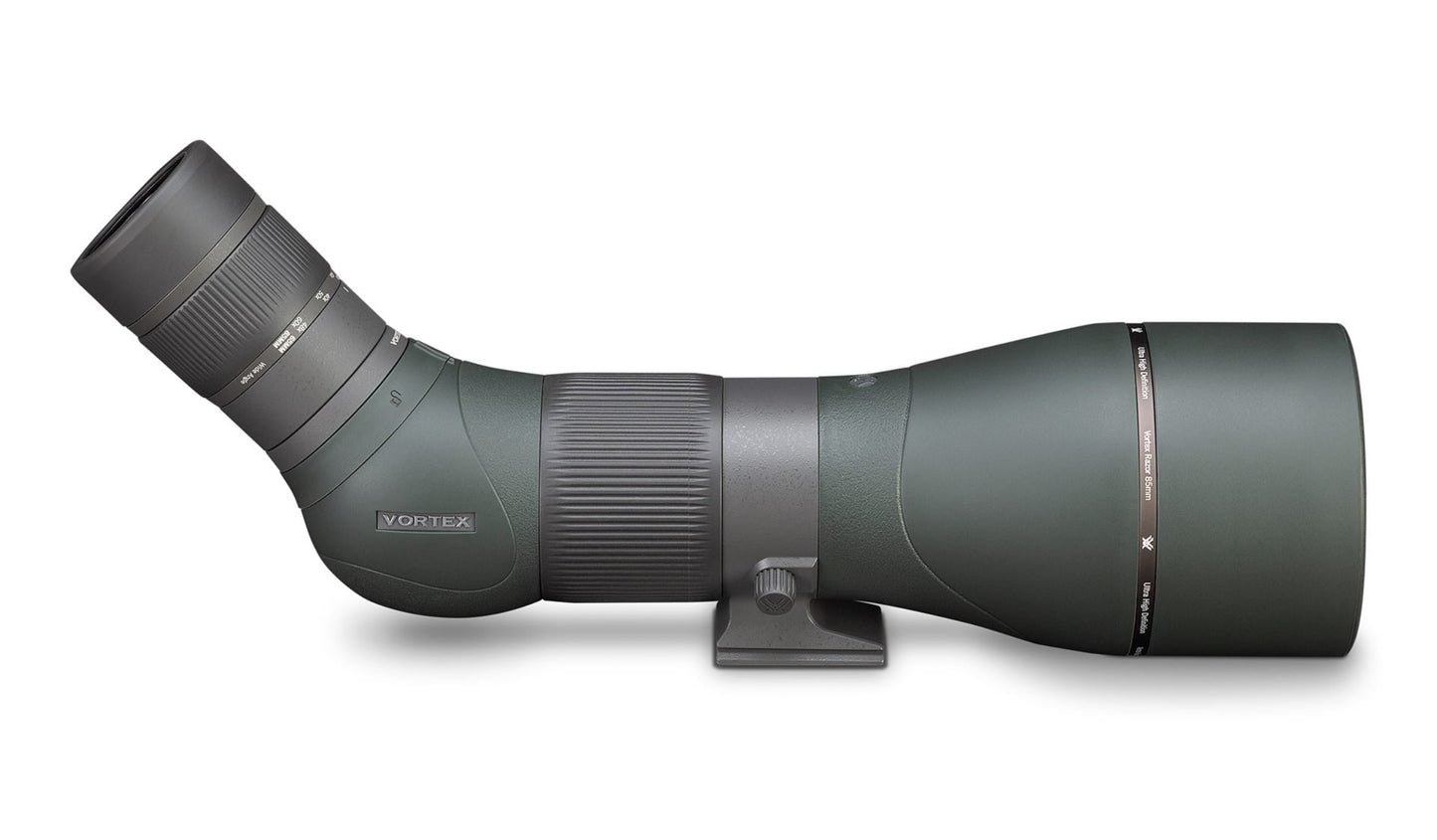 Vortex Optics Razor HD 27-60X85 (Angled) Spotting Scope RS-85A with Free Hat and Wearable4U Bundle - RS-85A_Hat-CD_LCP