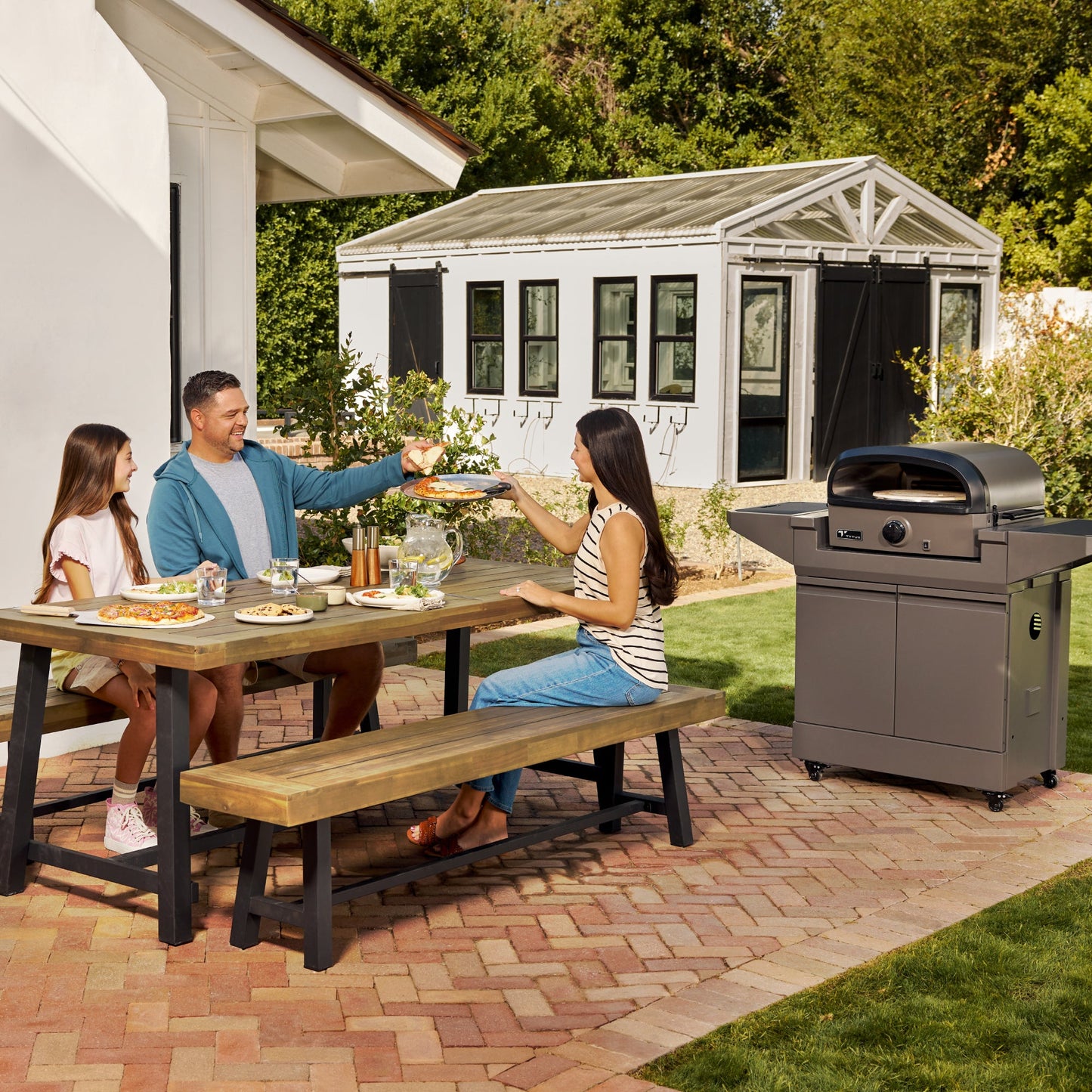 TYTUS Emberwood Pizza Oven with Grill and Prep Cart - TDT-CRT-GPZA