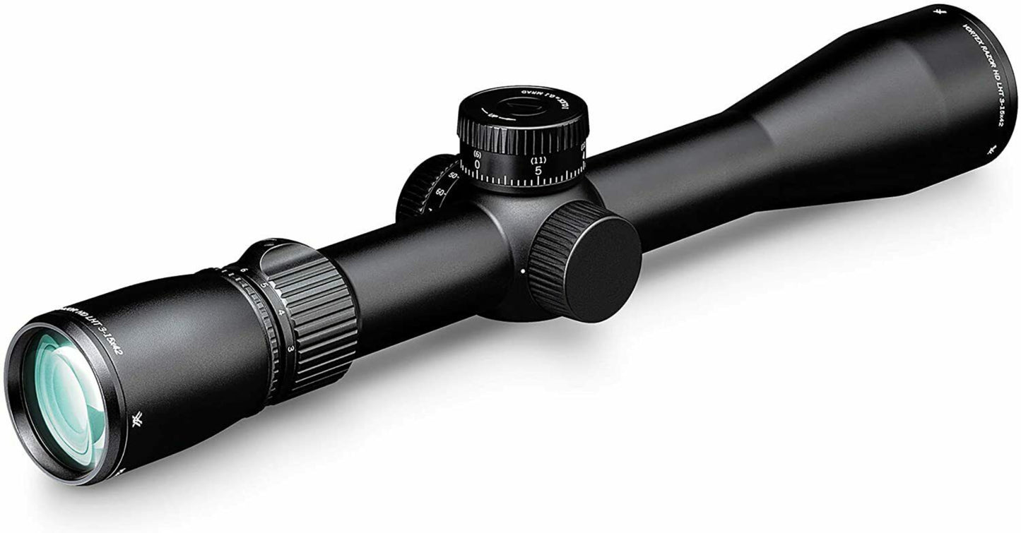 Vortex Optics Razor HD LHT 3-15x42 SFP HSR-5i (MRAD) Reticle 30 mm Tube Riflescope with Mount and Hat Bundle - RZR-31502_Hat-CD