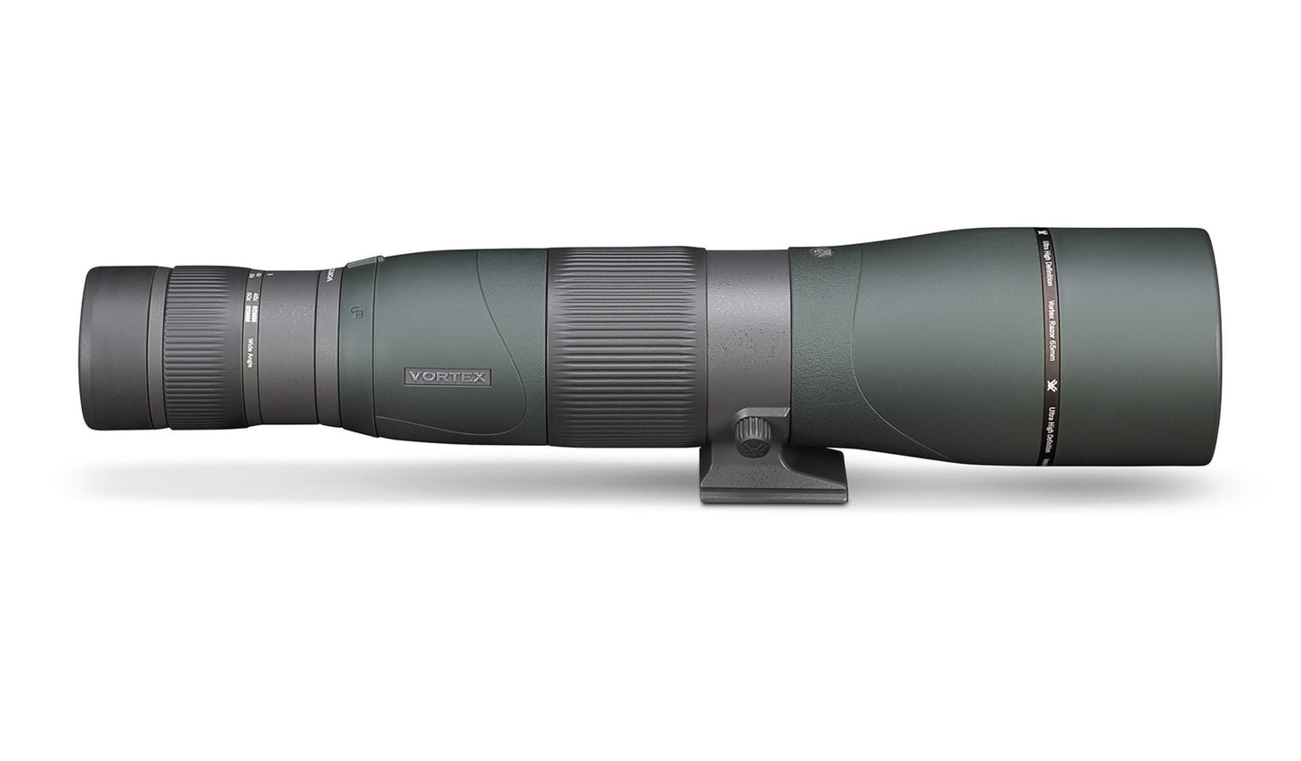 Vortex Optics Razor HD 22-48x65 (Straight) Spotting Scope with Free Hat and Wearable4U Bundle - RS-65S_Hat-CD_LCP