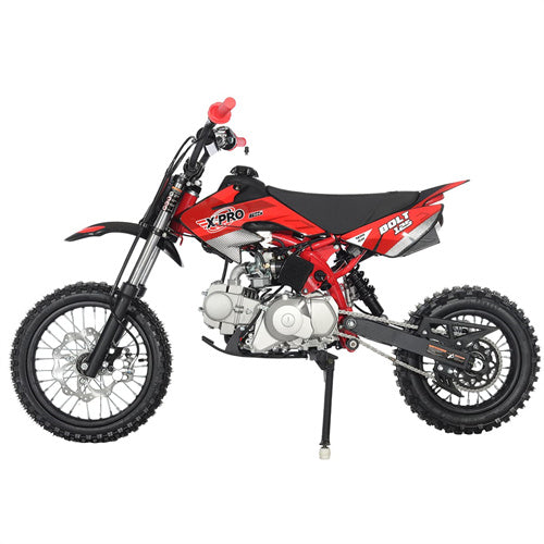 X-PRO Bolt 125cc Dirt Bike with Automatic Transmission, Electric Start, Big 14"/12" Tires - DB-K028-Black