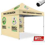 Mastercanopy Premium+Series- Custom 10x10 Heavy Duty Pop-up Personalized Canopy Tent - 9USSE6224M22CT0499FR4