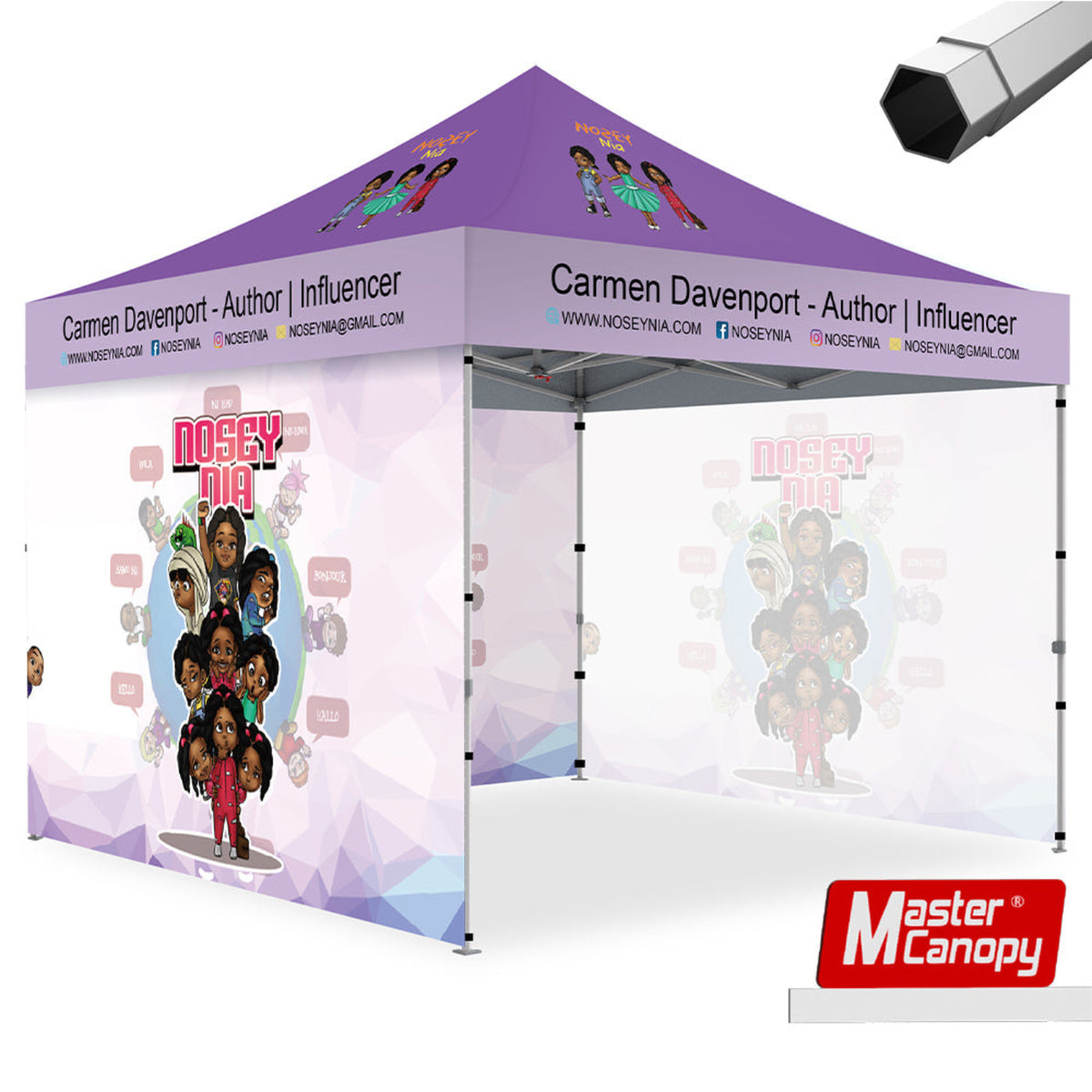 Mastercanopy Premium+Series- Custom 10x10 Heavy Duty Pop-up Personalized Canopy Tent - 9USSE6224M22CT0499FR4