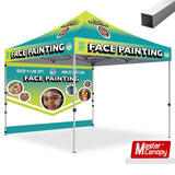 Mastercanopy Commercial Series- Custom 10x10 Deluxe Easy Pop-up Personalized Canopy Tent -  9USSE6224M22CT1799FR1